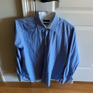 Boss Regular Fit Blue Pinstripe